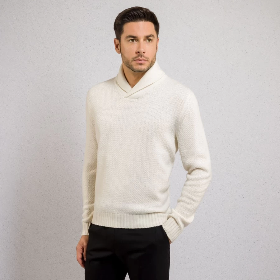 Stefano Ricci Men's Luxury Cashmere Knit Sweater | Premium Soft Winter Pullover