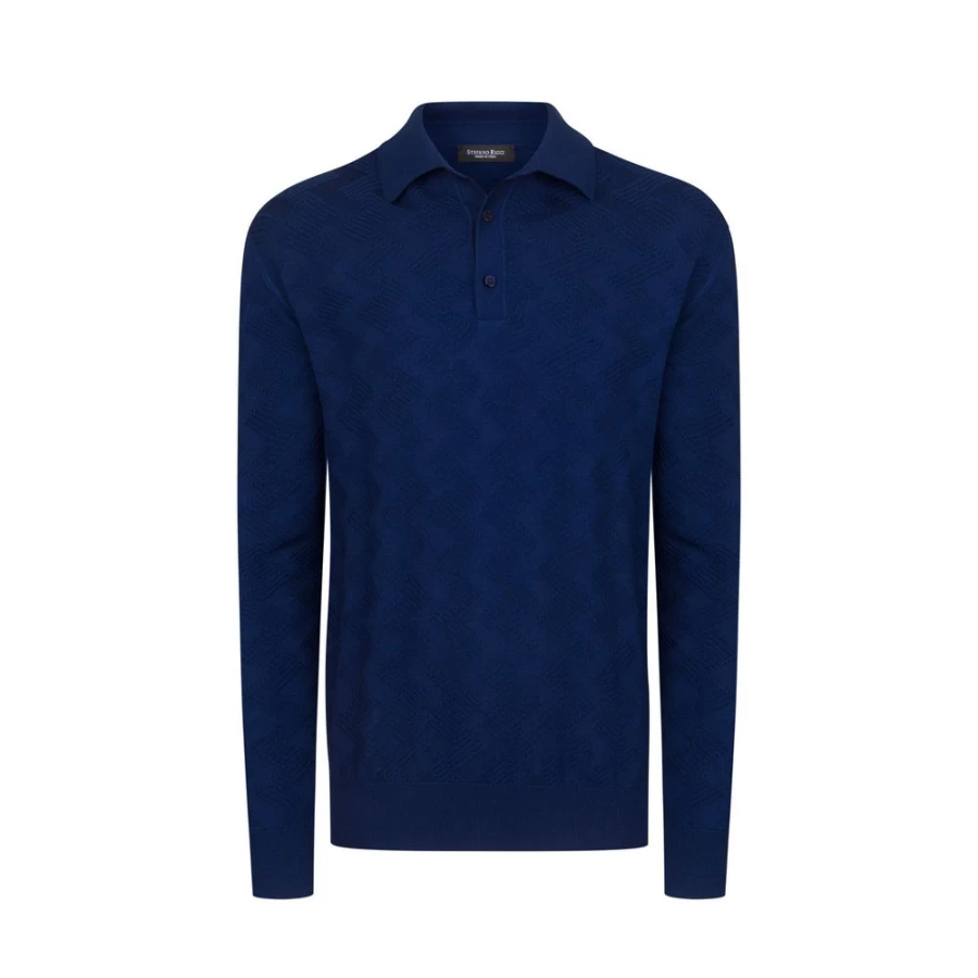 "Stefano Ricci Men's Premium Three-Button Polo Shirt – Classic Fit Luxury Knitwear"