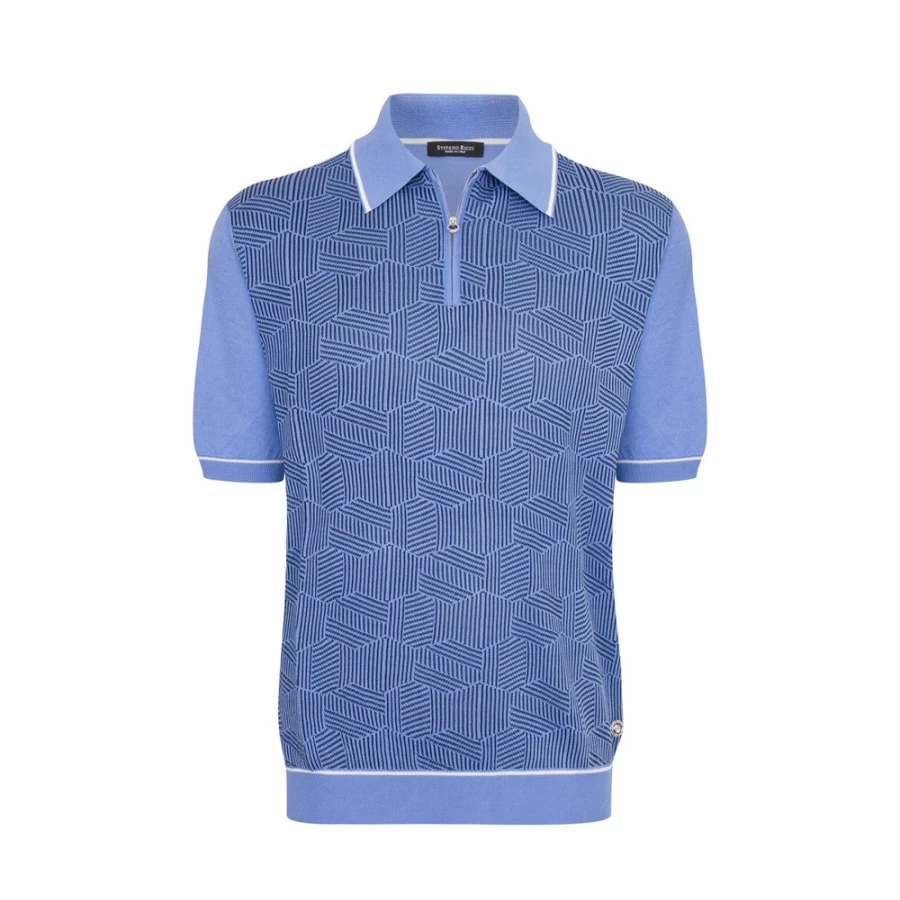 "Stefano Ricci Men's Premium Zip Polo Shirt - Stylish & Comfortable"
