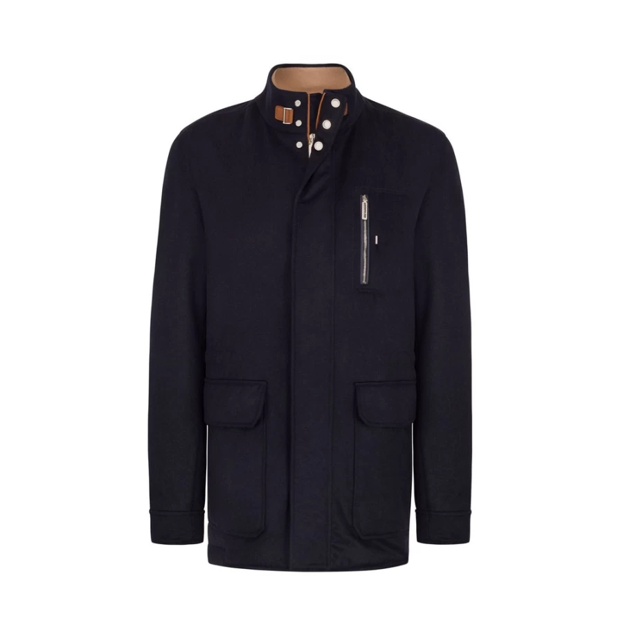 "Stefano Ricci Men's Luxury Cashmere Angora Lambskin Field Jacket"