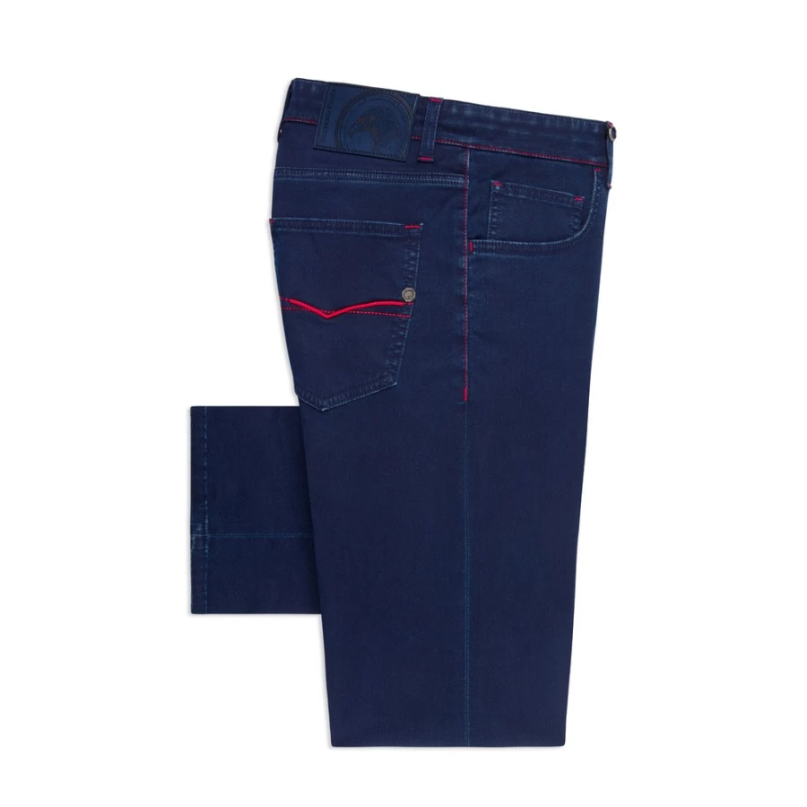 Stefano Ricci Men's High Rise Slim Fit Jeans - Premium Denim Pants for a Stylish Look