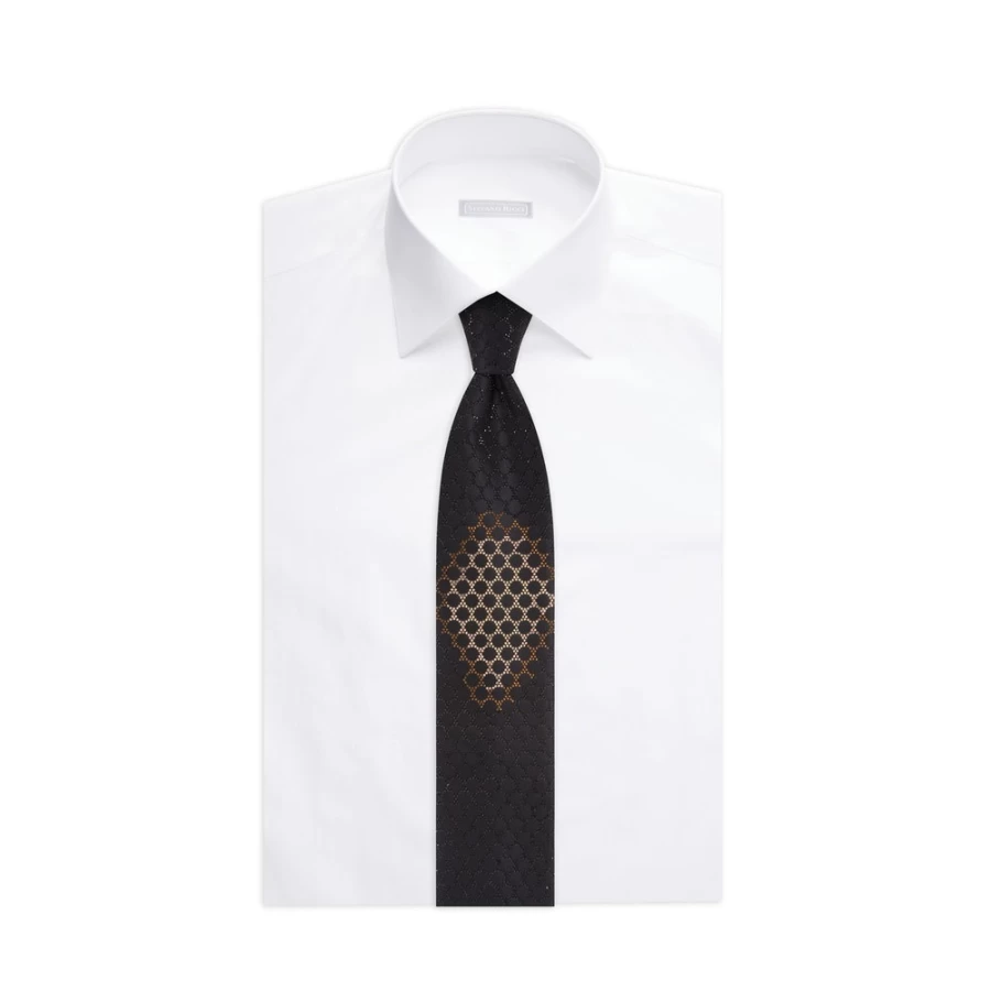Stefano Ricci Handmade Luxury Silk Tie with Swarovski Crystals for Men