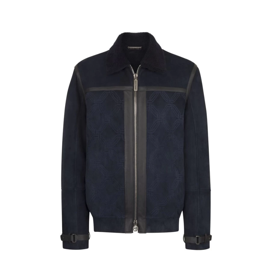 "Stefano Ricci Men's B058 Shearling & Leather Blouson Jacket"