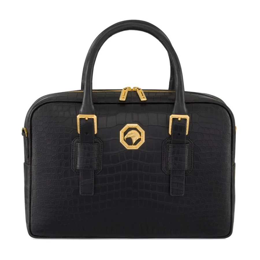 "Stefano Ricci Handmade Genuine Crocodile Leather Briefcase for Business Professionals"