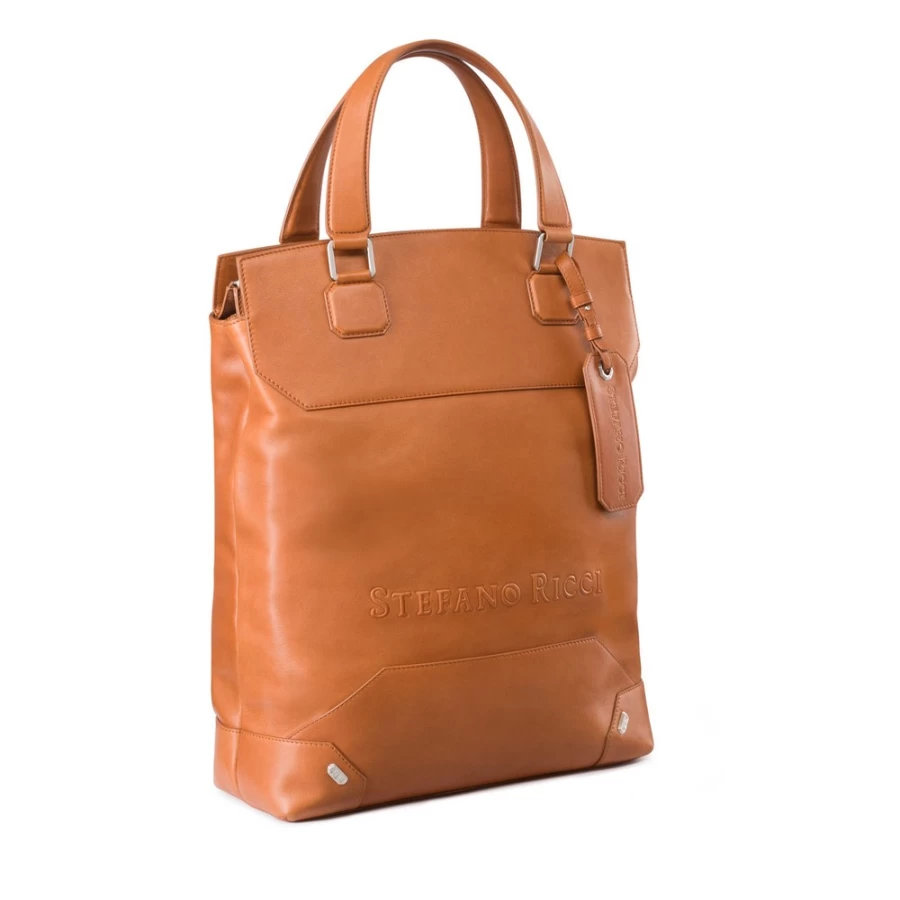 Stefano Ricci Handcrafted Premium Calfskin Leather Tote Bag for Women & Men