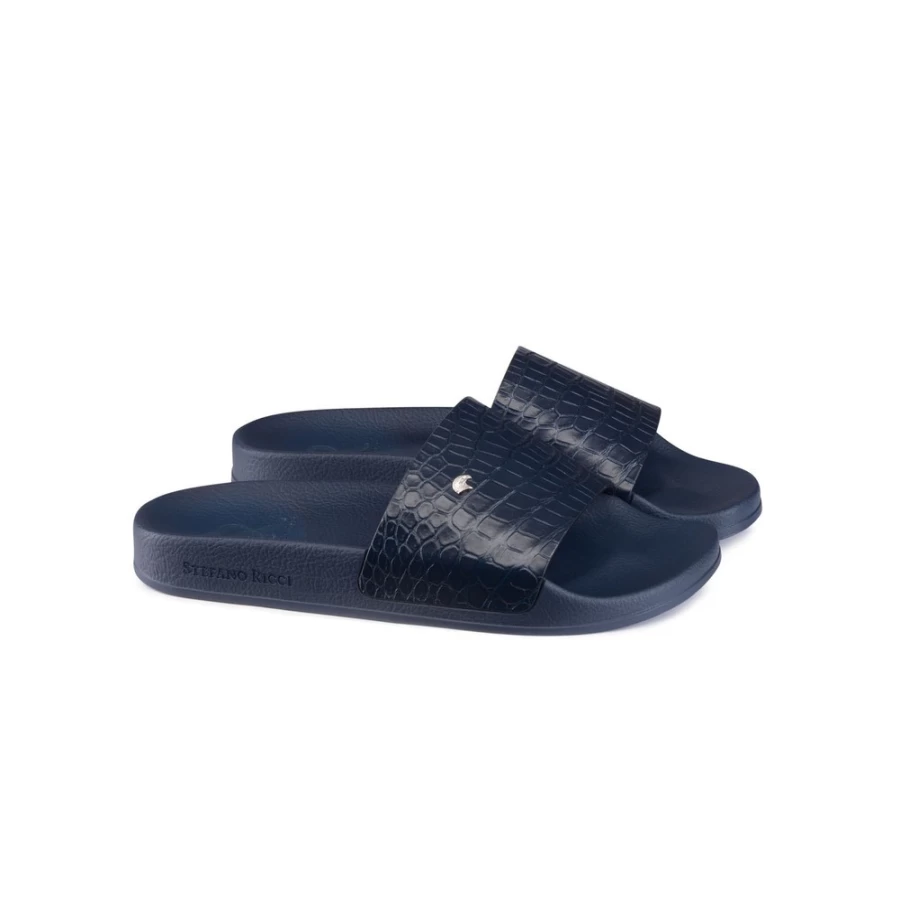 Stefano Ricci Luxury B013 Crocodile Leather Slides for Men Premium Comfort
