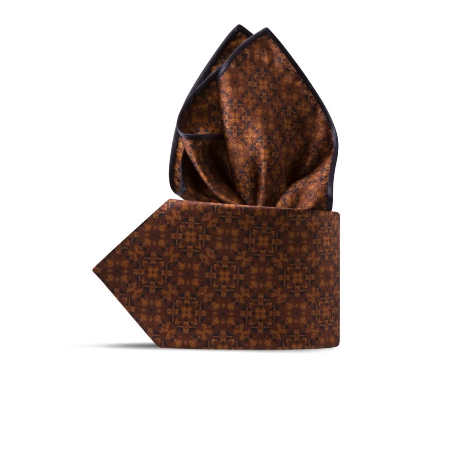Stefano Ricci Luxury Hand-Printed Silk Tie Set in Elegant 37000_003 Color