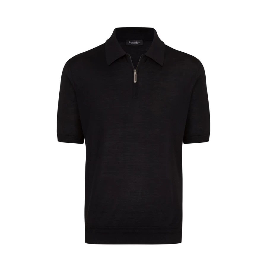 "Stefano Ricci Men's Premium Zip Polo Shirt in Classic Color F23101_131"