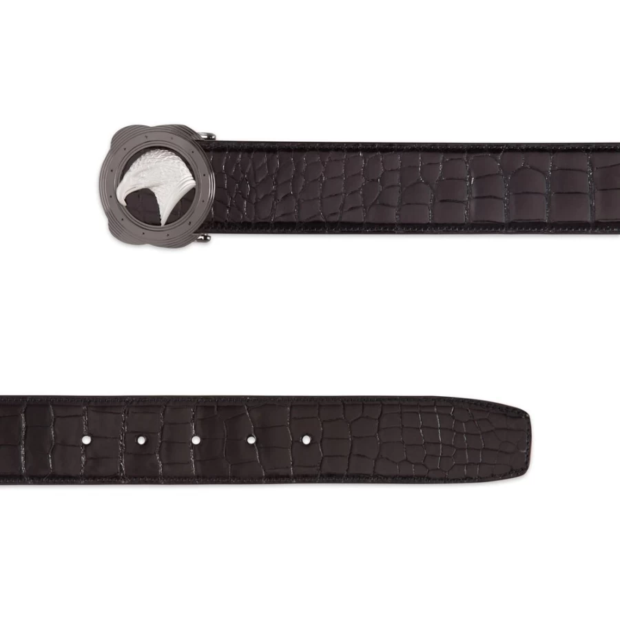 "Stefano Ricci Genuine Handmade Crocodile Leather Belt for Men – Luxury Designer Accessory"