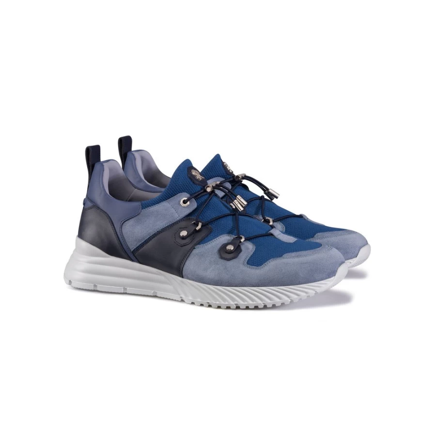 Stefano Ricci B013 Luxury Calfskin Leather and Suede Men's Sneakers