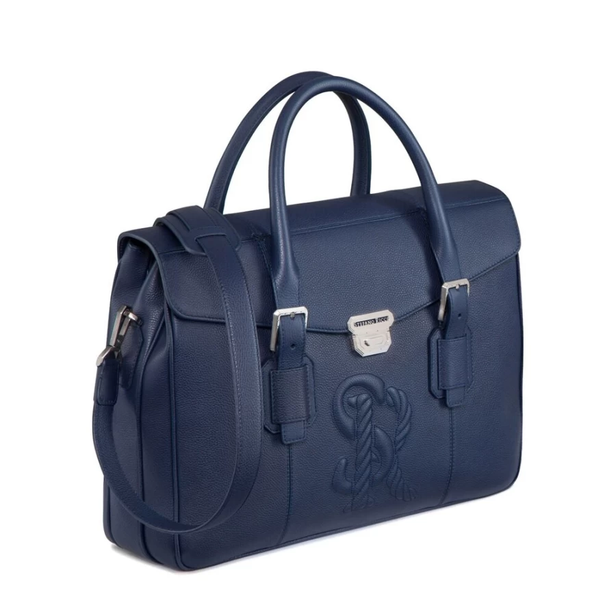 "Stefano Ricci Handmade Luxury Calfskin Leather Briefcase for Men"