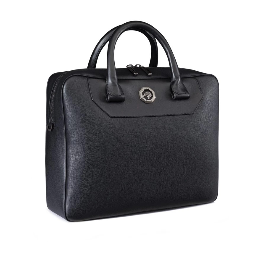 "Stefano Ricci Premium Calfskin Leather Business Briefcase for Men – Luxury Executive Bag"