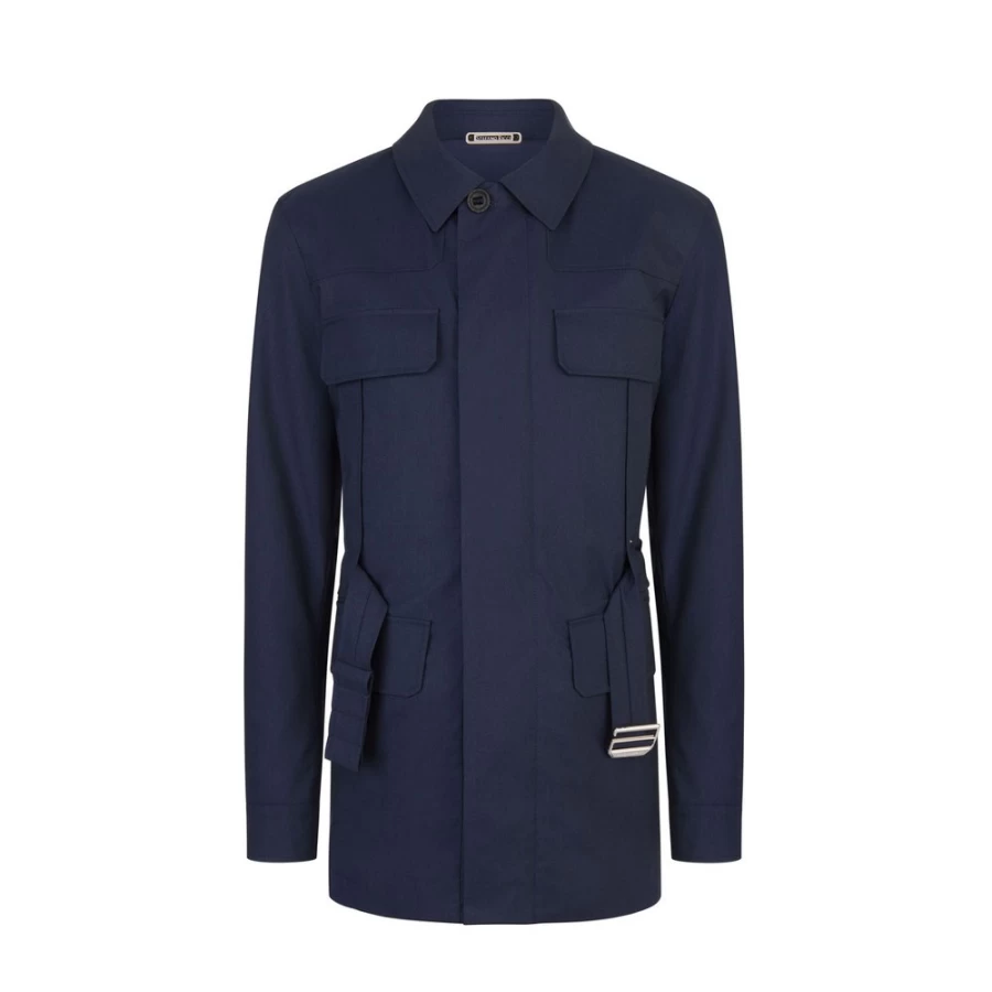 Stefano Ricci Men's Virgin Wool and Napa Leather Field Jacket