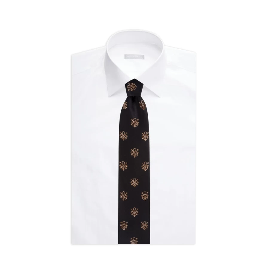 Stefano Ricci Luxury Handmade Silk Tie Embellished with Swarovski Crystals
