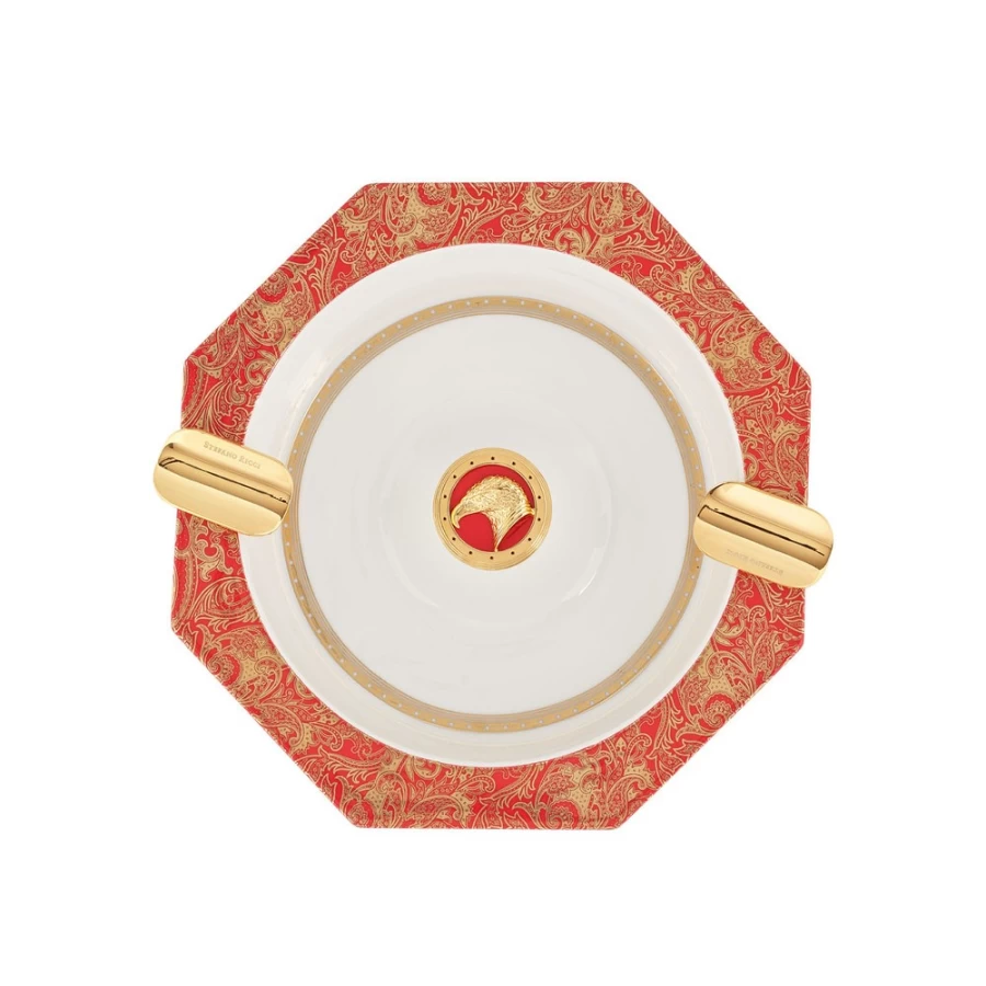 "Stefano Ricci Luxury Porcelain Cigar Ashtray – Elegant Smoking Accessory"