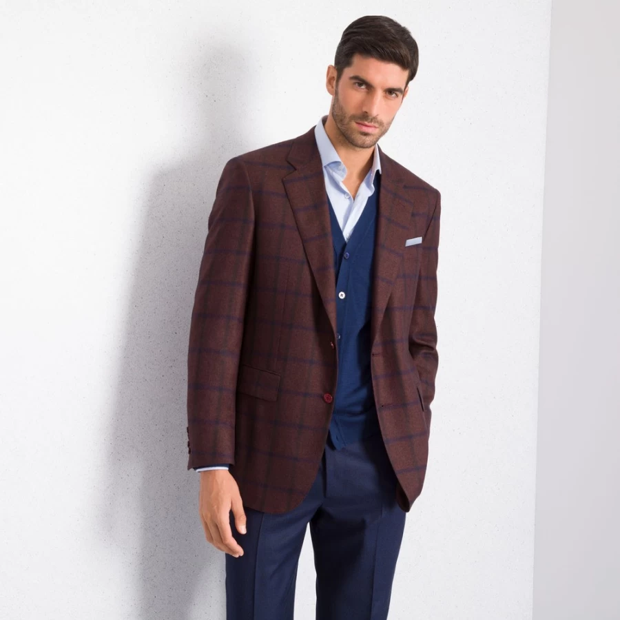 "Stefano Ricci Men's Luxury Two Button Classic Blazer – Premium Tailored Jacket"