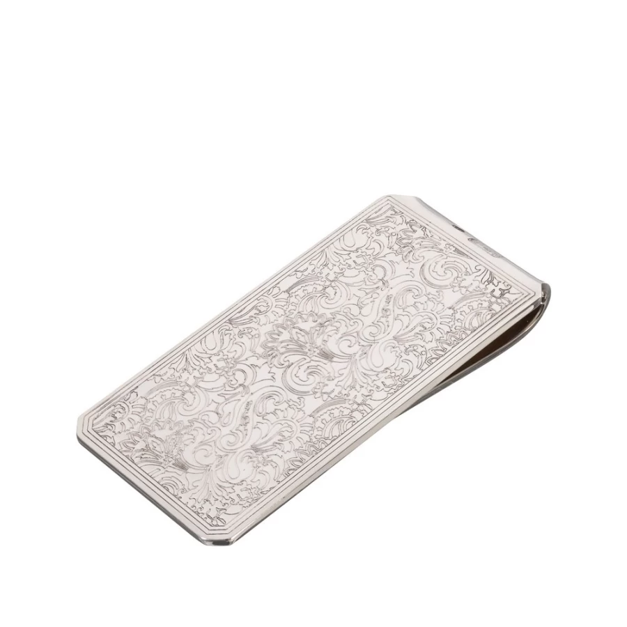 "Stefano Ricci Luxury Silver Money Clip for Men - Elegant Metal Cash Holder"