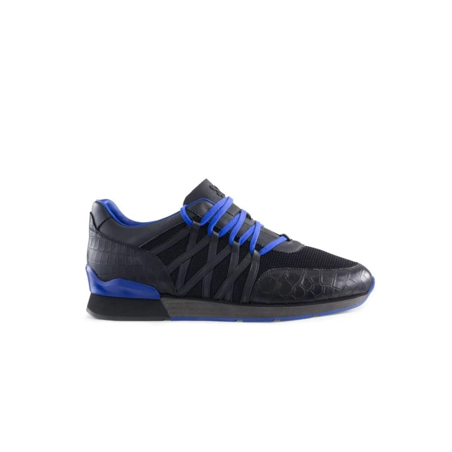 Stefano Ricci Luxury Crocodile & Calfskin Leather Men's Trainers Sneakers