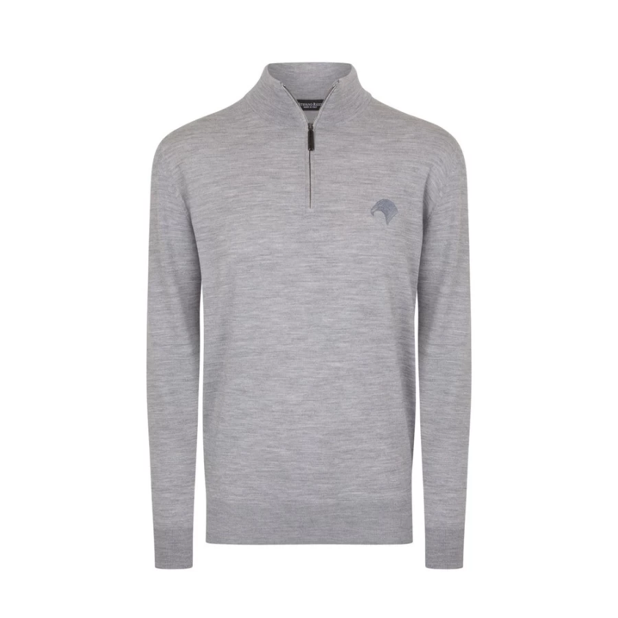 Stefano Ricci Men's Luxury Mockneck Sweater Premium Knitwear