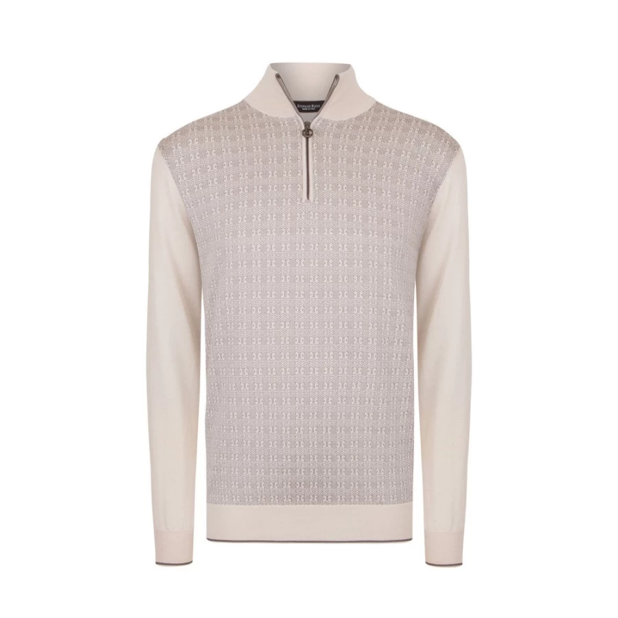 Stefano Ricci Men's Luxury Mockneck Sweatshirt - Premium Cotton Blend Pullover