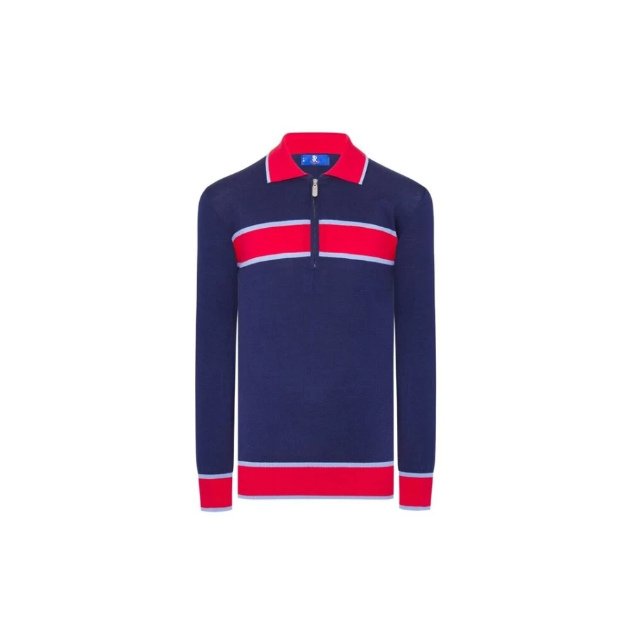 Stefano Ricci Junior Zip Polo Shirt for Boys - Premium Cotton Knitwear