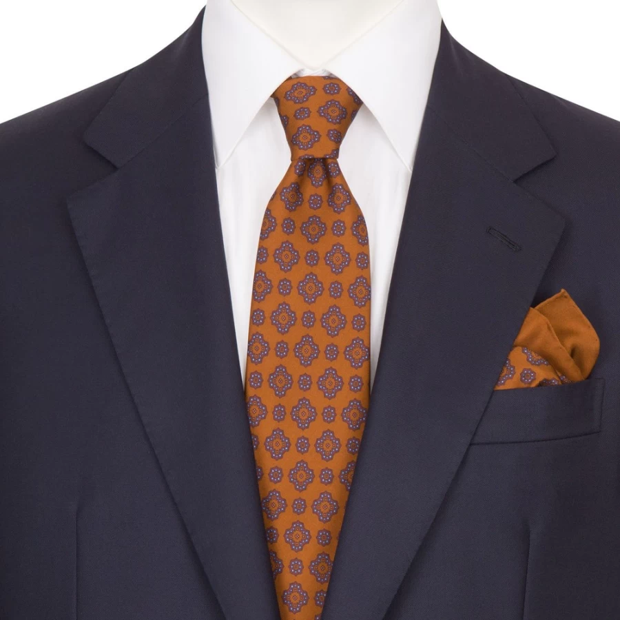 Stefano Ricci Luxury Hand-Printed Silk Tie Set in Elegant Color 41101_009