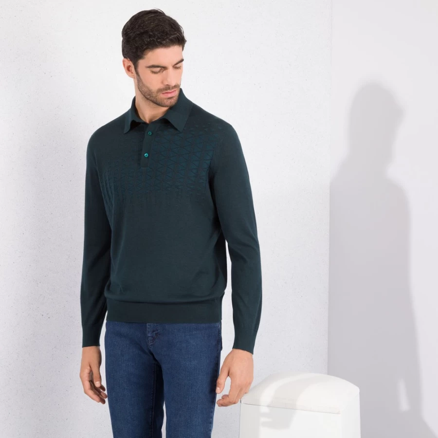 Stefano Ricci Men's Premium Three-Button Polo Shirt in Classic Color F21433_2527