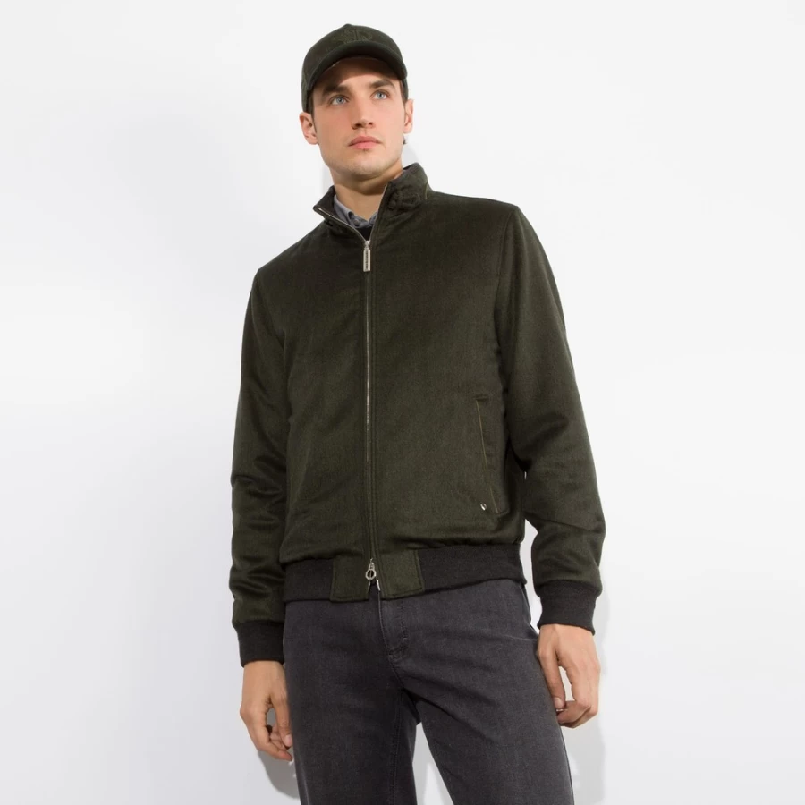 Stefano Ricci Men's Cashmere & Suede Blouson Jacket in Beige (Co66Hc_6370)