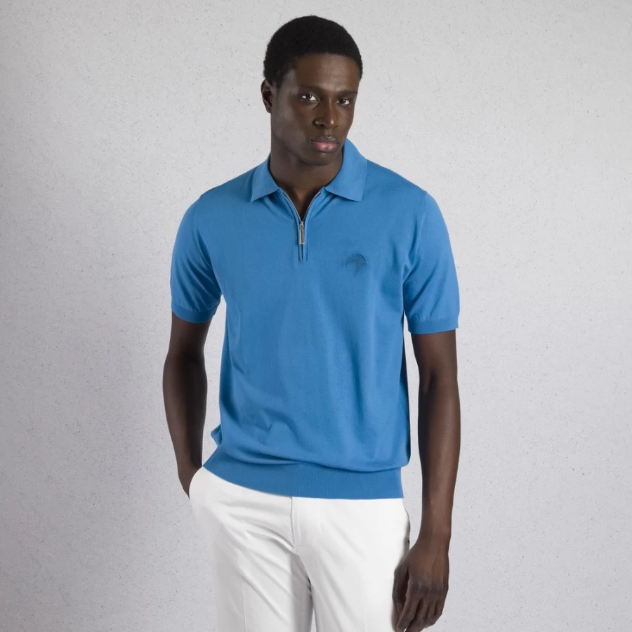"Stefano Ricci Men's Zip Polo Shirt in Color F23145_519 – Premium Luxury Style"