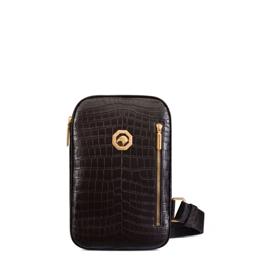 Stefano Ricci Luxury Matted Crocodile Leather Sling Backpack for Men & Women