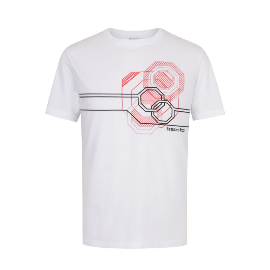 Stefano Ricci Men's Luxury Crewneck T-Shirt Premium Cotton Classic Fit