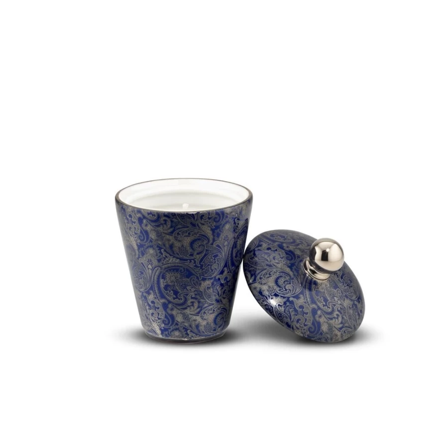 Stefano Ricci Luxury Blue Paisley Scented Candle for Home Fragrance