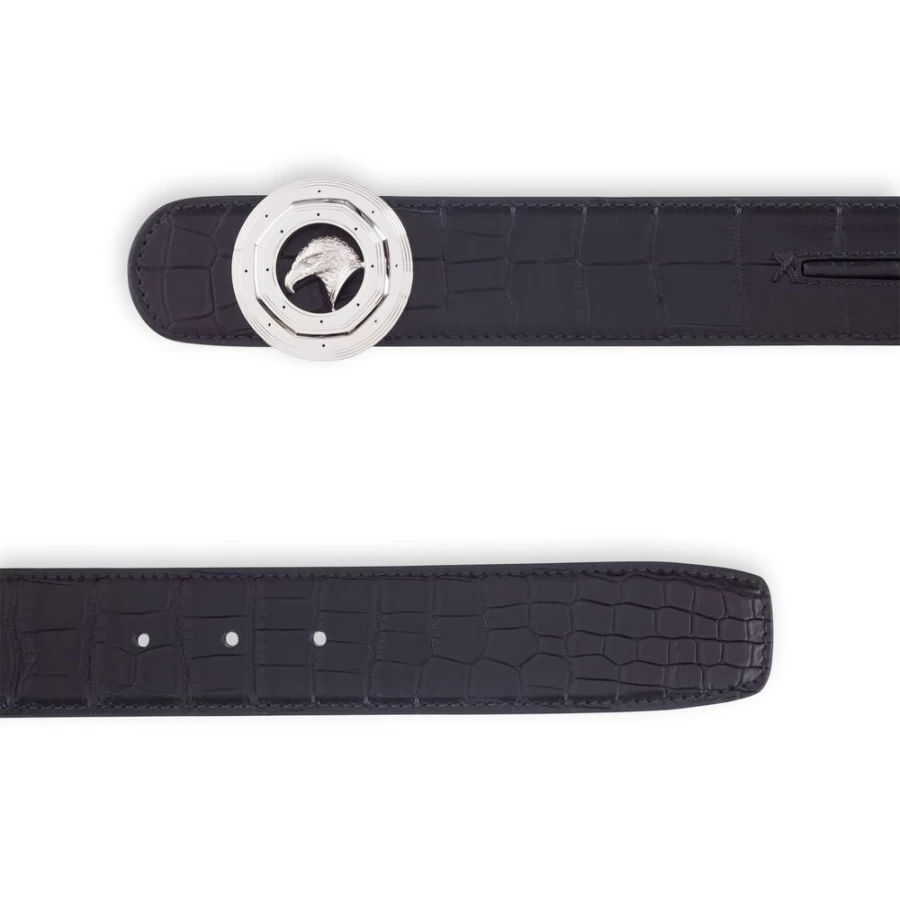"Stefano Ricci Genuine Handmade Crocodile Leather Belt for Men – Luxury Designer Accessory"
