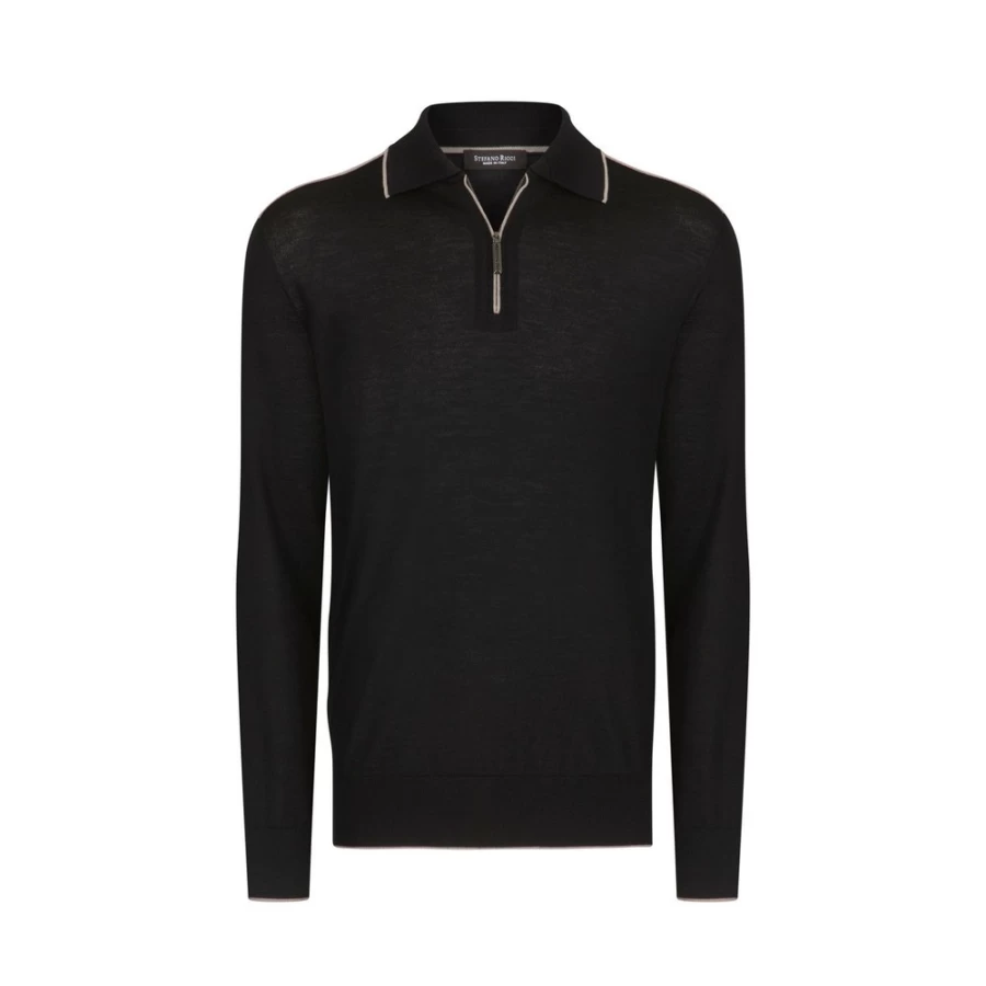 Stefano Ricci Men's Premium Zip Polo Shirt – Luxury Casual Style
