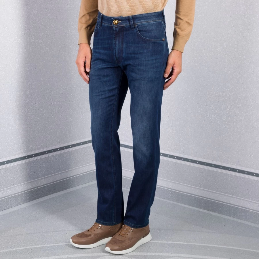 Stefano Ricci Men's Premium Luxury Jeans - High-End Denim for a Sophisticated Look