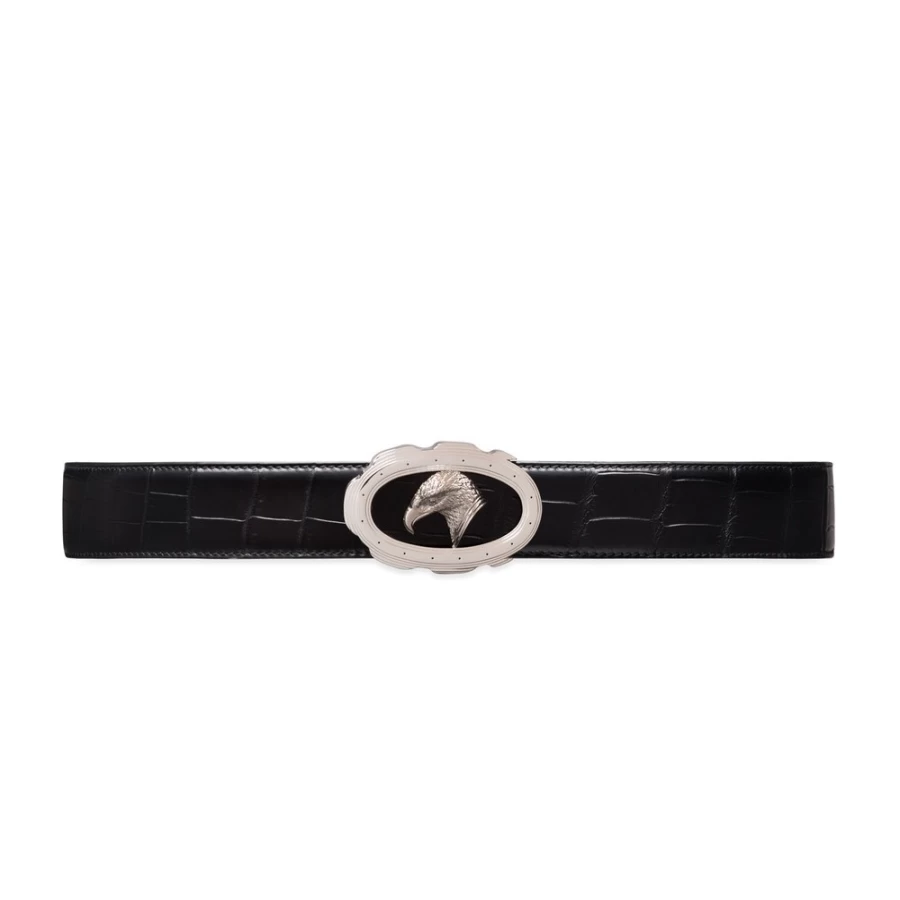 Stefano Ricci Matte Crocodile Leather Belt in N999 Brown - Luxury Designer Men's Accessory