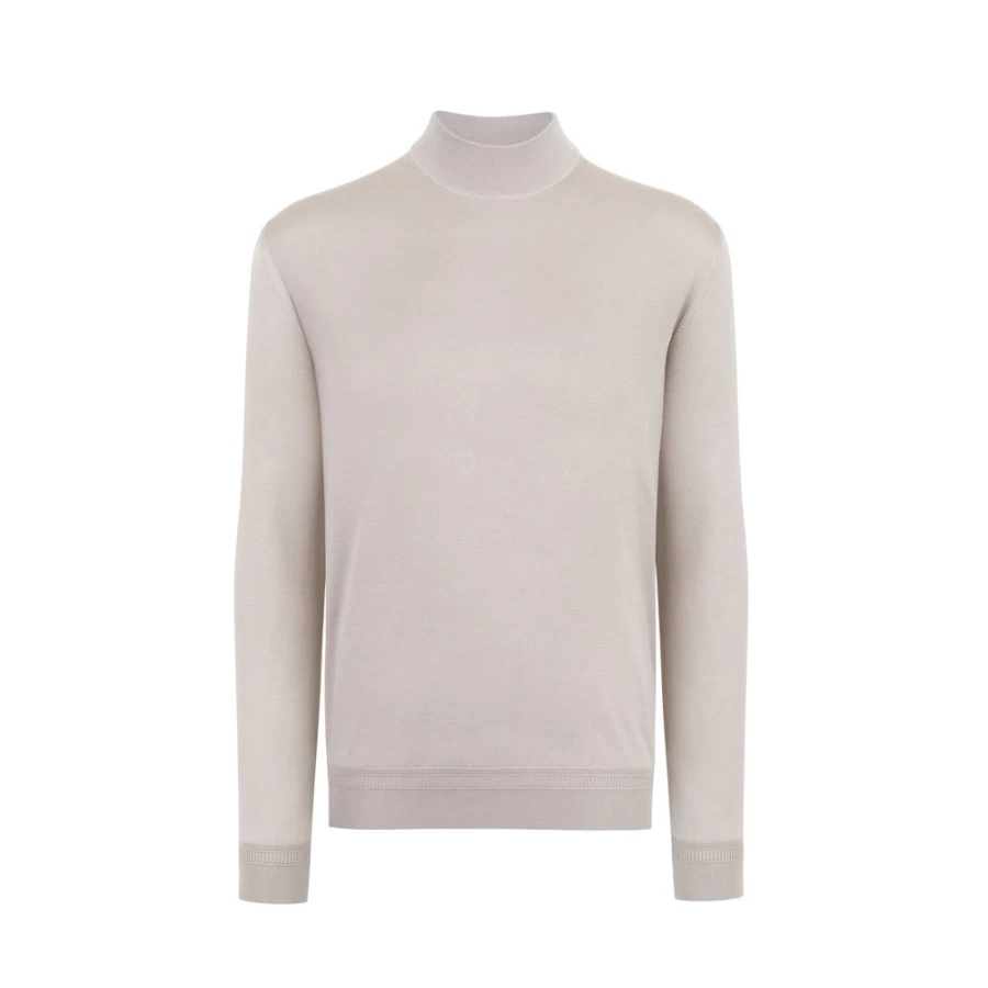 Stefano Ricci Men's Silk Mockneck Sweater in Elegant Shade F22101_218
