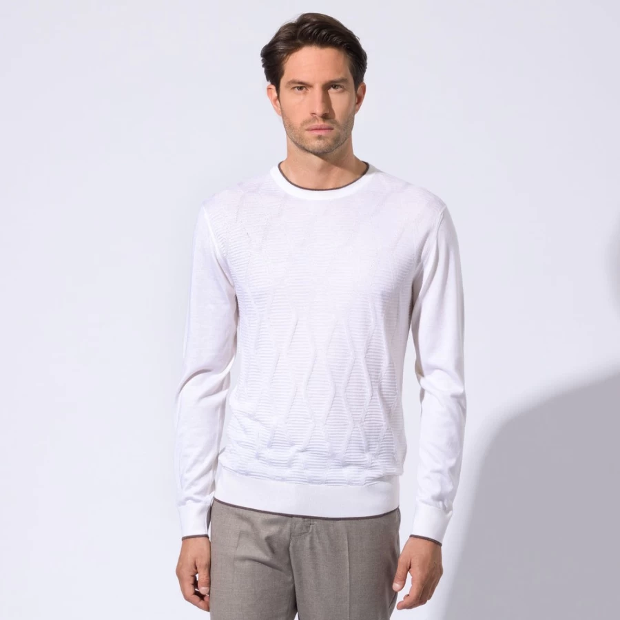Stefano Ricci Men's Luxury Crewneck Sweater in Premium Knit - F20351_3204 Color