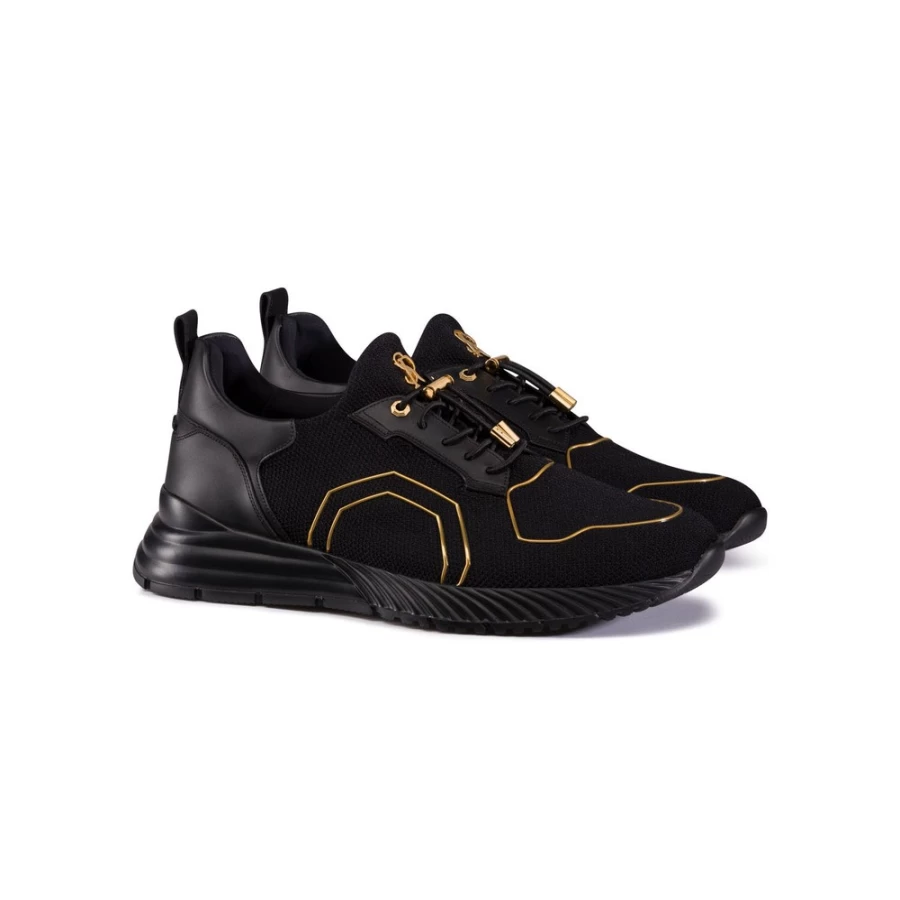 Stefano Ricci Men's N999 Technical Fabric & Calfskin Leather Luxury Sneakers