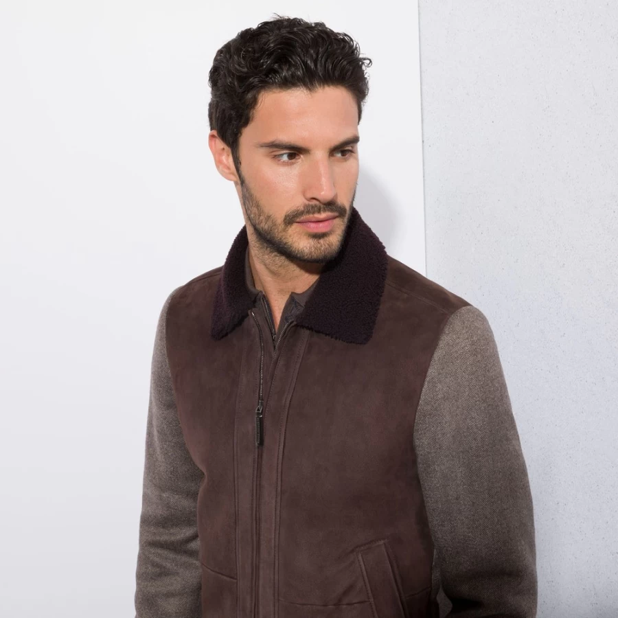 "Stefano Ricci Men's Luxury Cashmere & Shearling Blouson Jacket"
