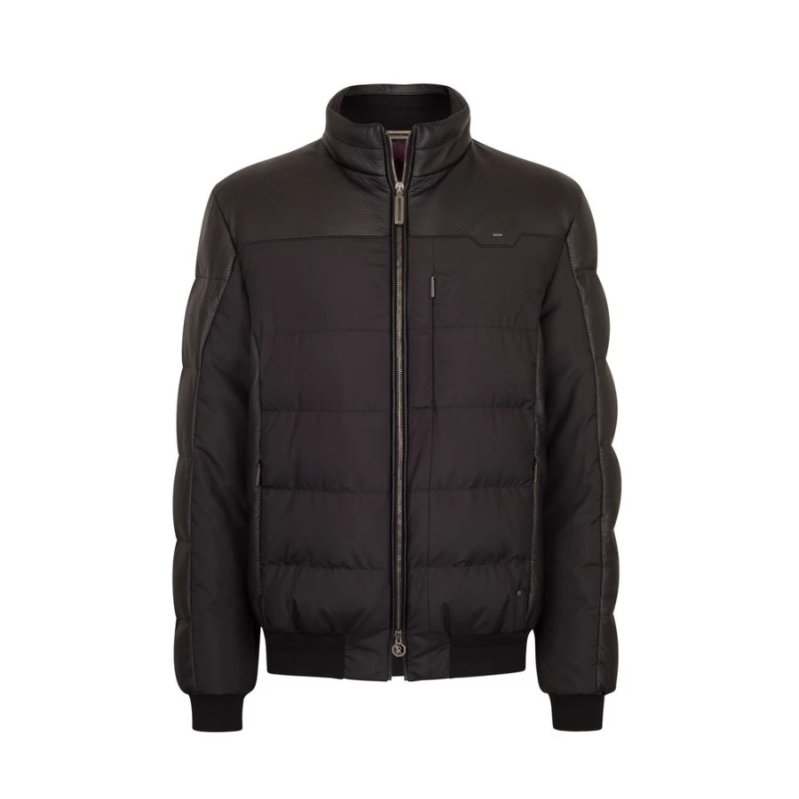 Stefano Ricci Men's Luxury Deerskin and Silk Down Blouson Jacket