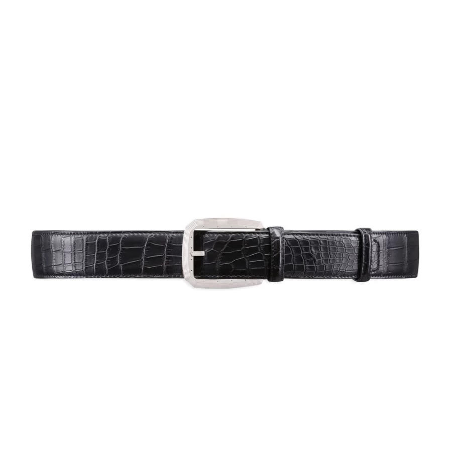 Stefano Ricci Luxury Crocodile Skin Belt in Elegant Brown N999 for Men