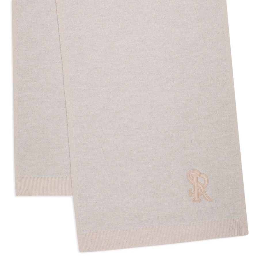 "Stefano Ricci Luxury Knit Scarf with Genuine Crocodile Leather Trim"