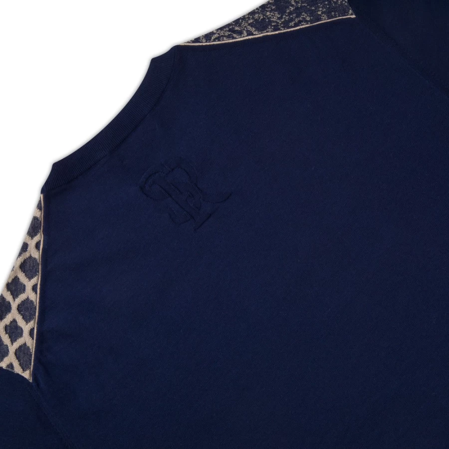 Stefano Ricci Men's Short Sleeve Crew Neck Sweater - Luxury Cotton Knitwear