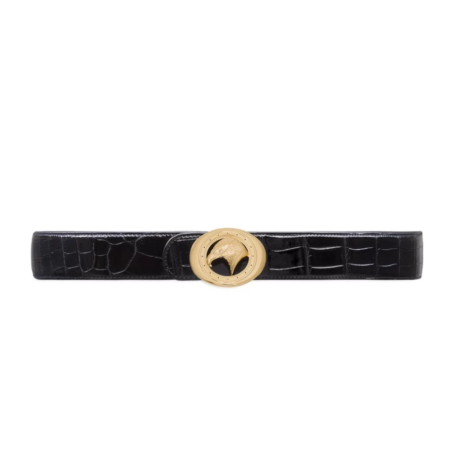 Stefano Ricci Luxury Diamante Crocodile Skin Belt for Men - Genuine Exotic Leather Dress Accessory