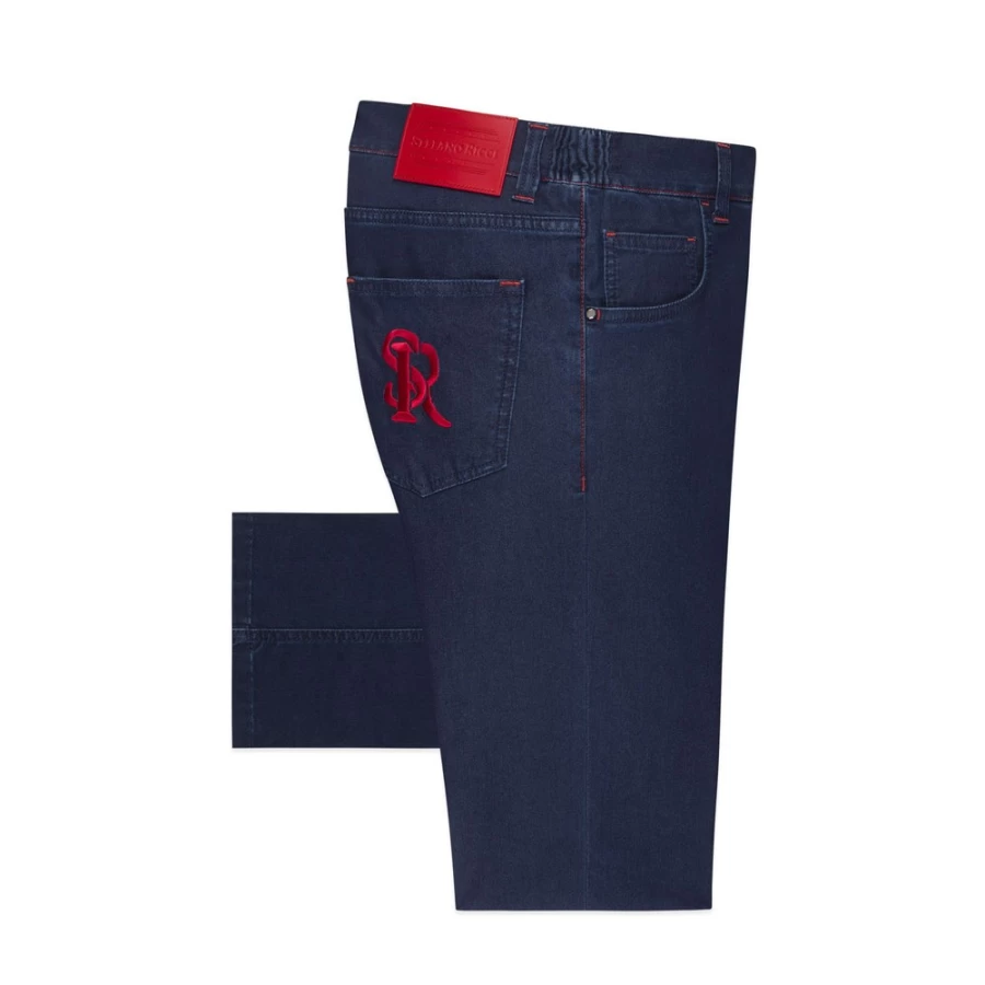 Stefano Ricci Men's Premium Luxury Jeans - Classic Fit Denim Pants for Men