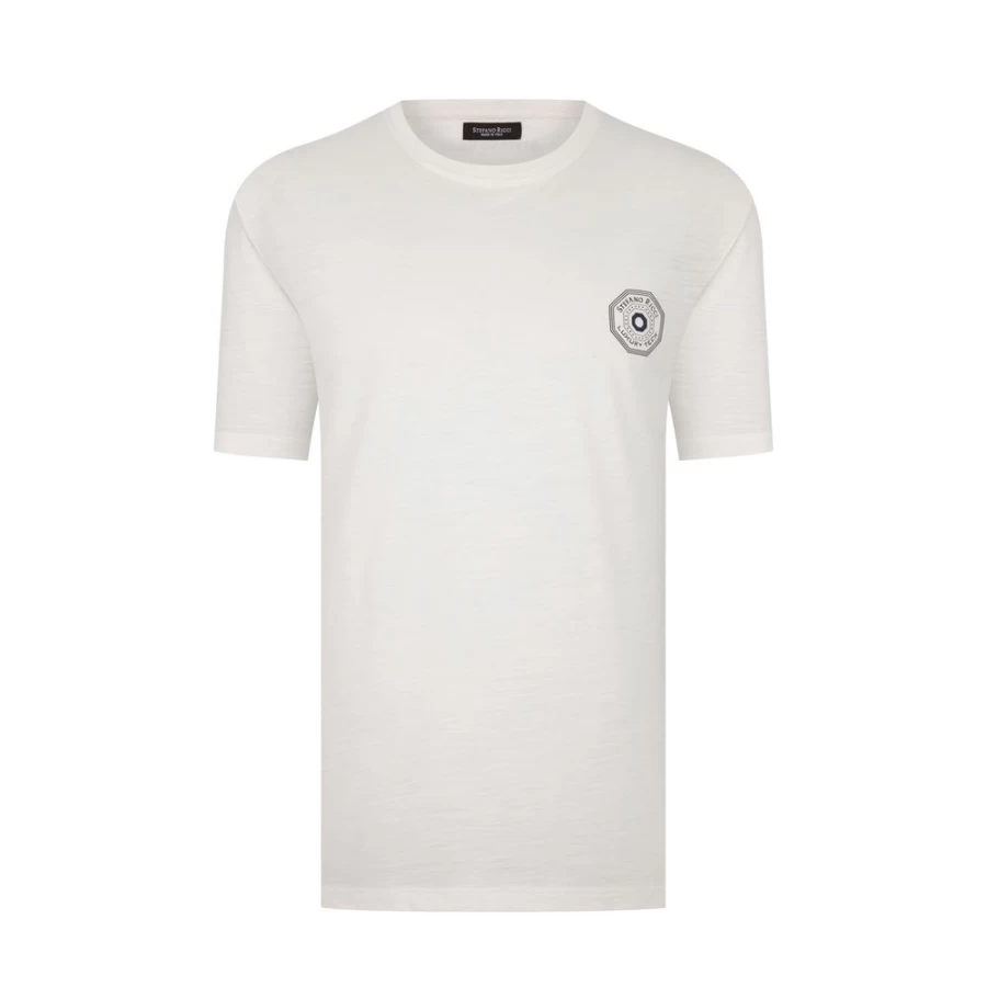 Stefano Ricci Men's Premium Crewneck T-Shirt - Luxury Cotton Casual Tee