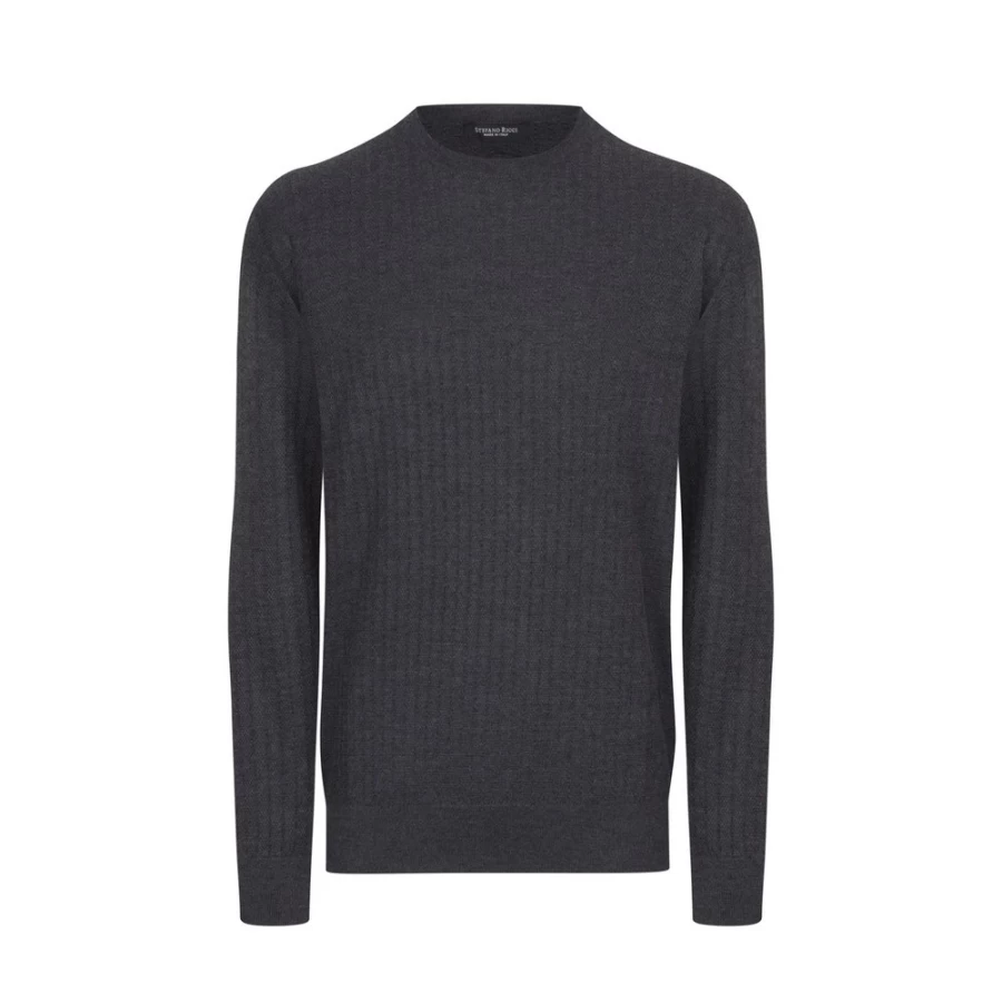 Stefano Ricci Men's Luxury Cashmere Silk Blend Crew Neck Sweater