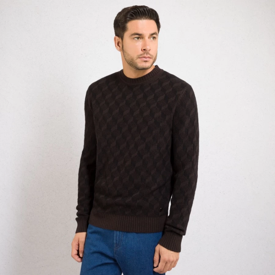 Stefano Ricci Men's Luxury Cashmere Crew Neck Sweater - Soft Premium Knit Pullover