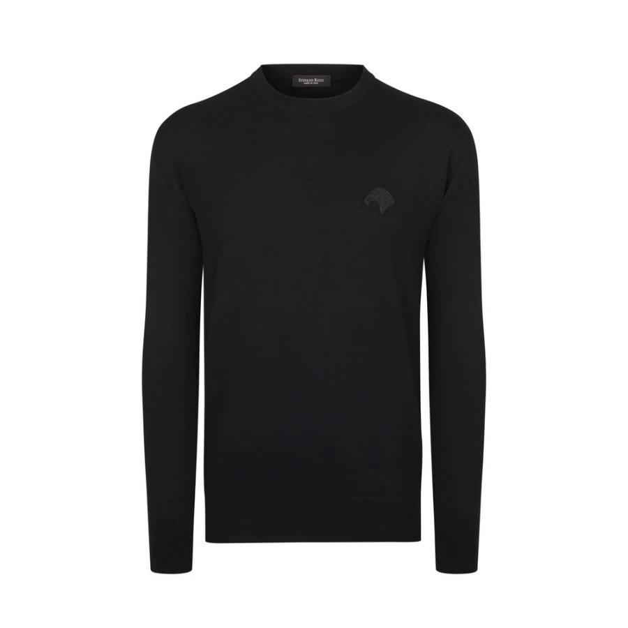 Stefano Ricci Men's Luxury Crewneck Sweater Premium Cotton Knitwear